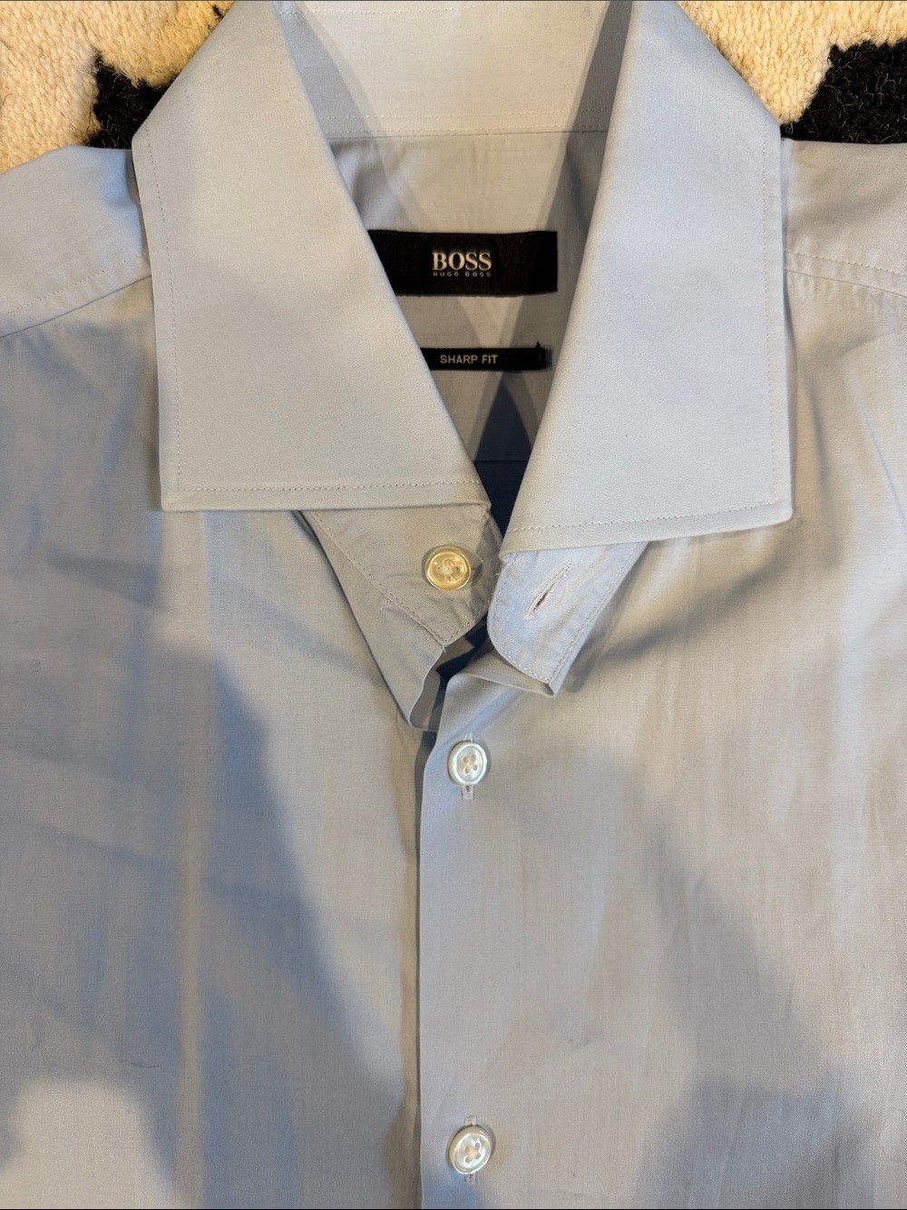 Hugo Boss Men's Light Blue Button-Up Dress Shirt. 16 1/2 neck. Sleeves 34/35 - Picture 3 of 7